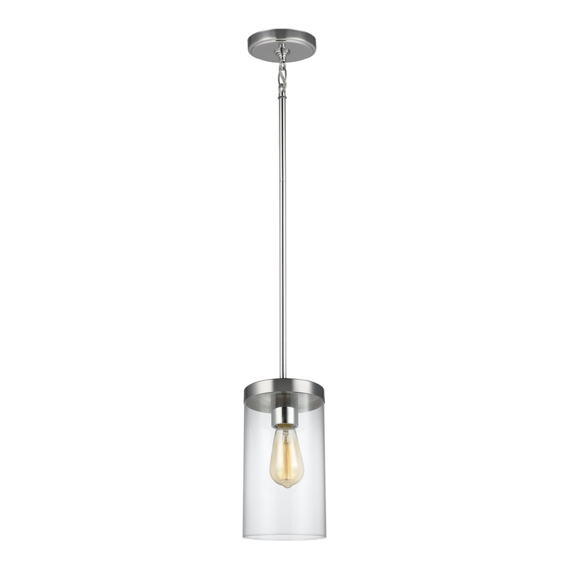 Visual Comfort Studio 6590301EN7-05 Zire One Light Pendant, Chrome