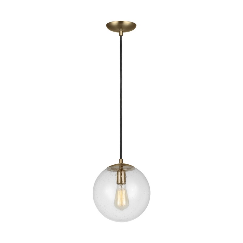 Visual Comfort Studio 6601801EN7-848 Leo - Hanging Globe One Light Pendant, Satin Brass
