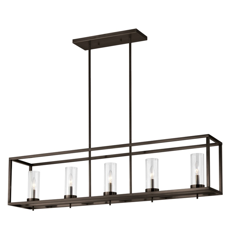 Visual Comfort Studio 6690305-778 Zire Five Light Island Pendant, Brushed Oil Rubbed Bronze