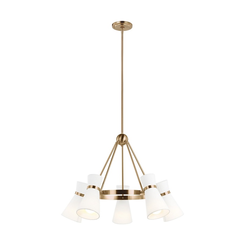 Visual Comfort Studio 3190505-848 Clark Five Light Chandelier, Satin Brass (Discontinued)