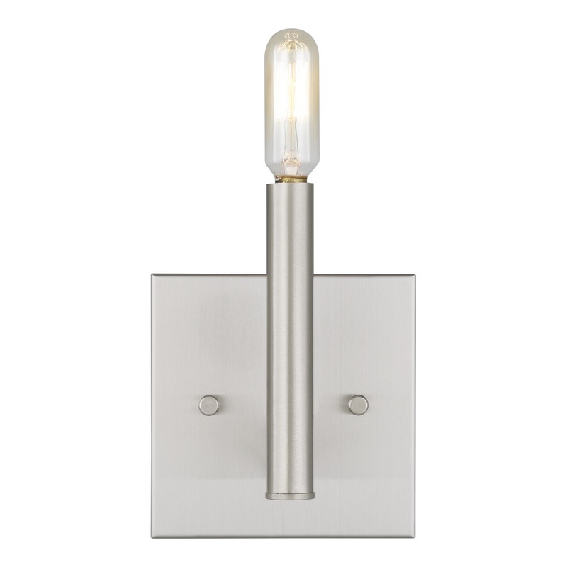 Visual Comfort Studio 4124301EN-962 Vector One Light Wall / Bath Sconce, Brushed Nickel