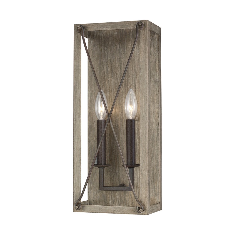 Visual Comfort Studio 4126302-872 Thornwood Two Light Wall / Bath Sconce, Washed Pine (Discontinued)