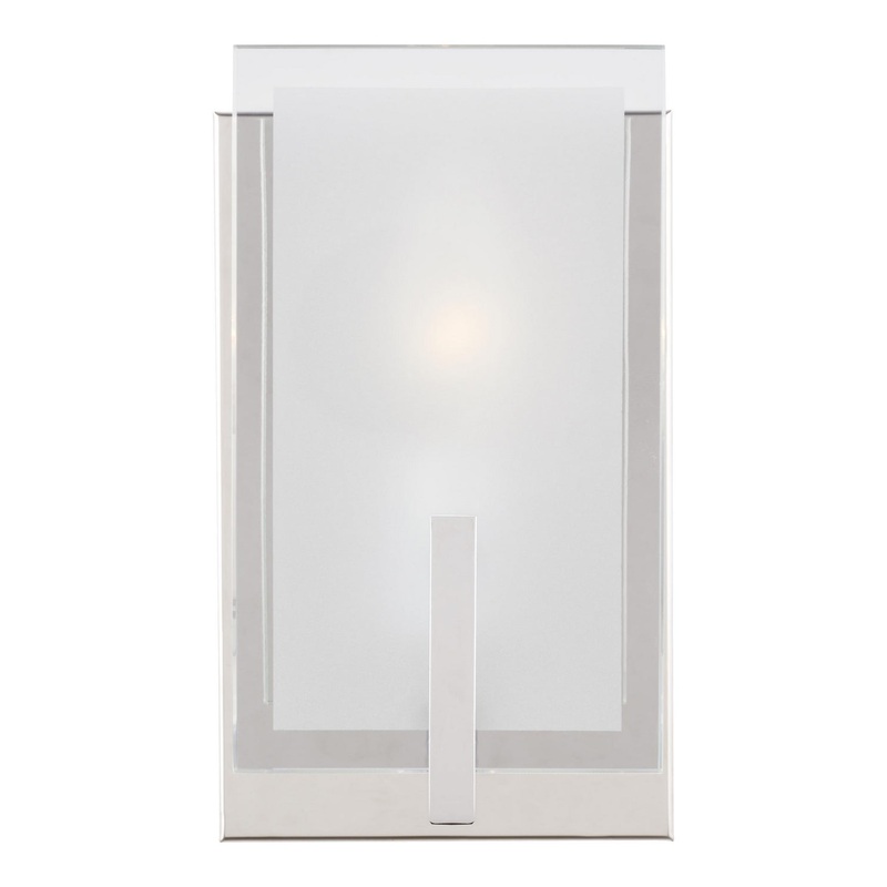 Visual Comfort Studio 4130801EN-05 Syll One Light Wall / Bath Sconce, Chrome
