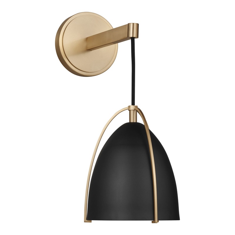 Visual Comfort Studio 4151701-848 Norman One Light Wall / Bath Sconce, Satin Brass