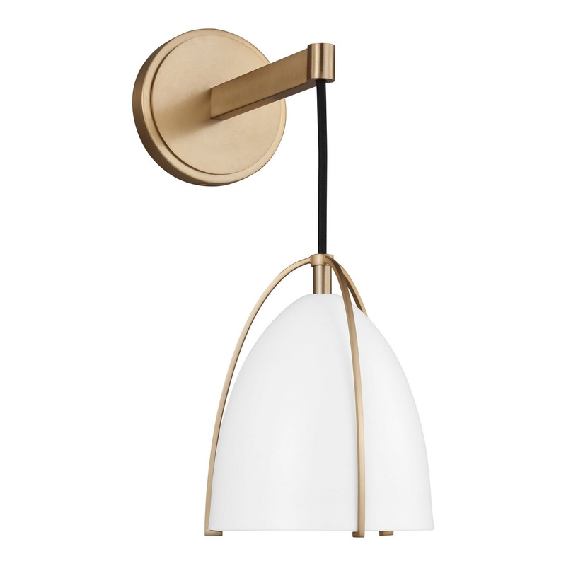 Visual Comfort Studio 4151801-848 Norman One Light Wall / Bath Sconce, Satin Brass
