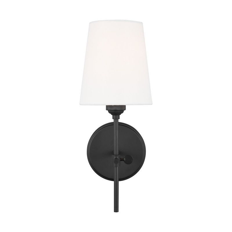 Visual Comfort Studio 4187201-112 Baker One Light Wall / Bath Sconce, Midnight Black