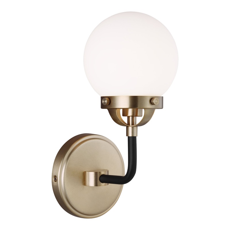 Visual Comfort Studio 4187901-848 Cafe One Light Wall Sconce, Satin Brass