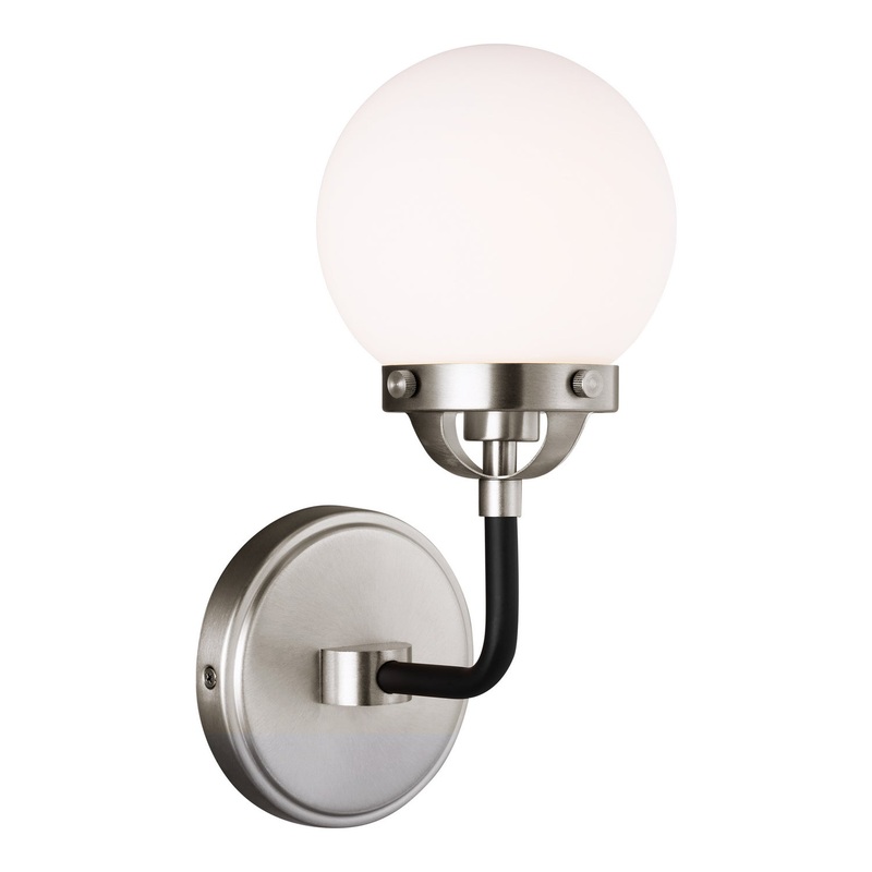 Visual Comfort Studio 4187901-962 Cafe One Light Wall Sconce, Brushed Nickel