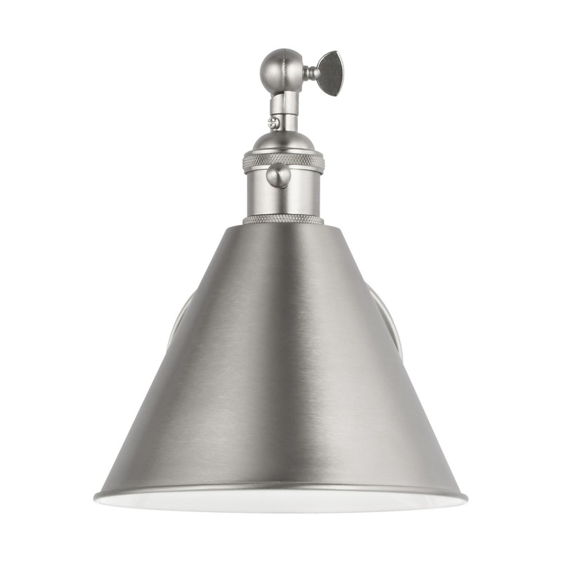 Visual Comfort Studio 4198101EN3-962 Salem One Light Wall Sconce, Brushed Nickel