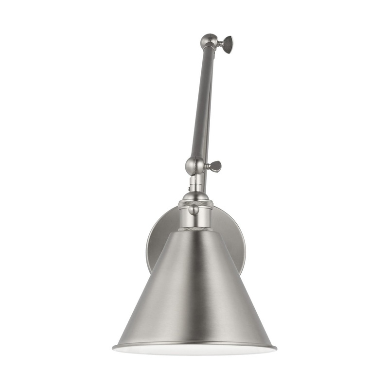 Visual Comfort Studio 4298101-962 Salem One Light Wall Sconce, Brushed Nickel
