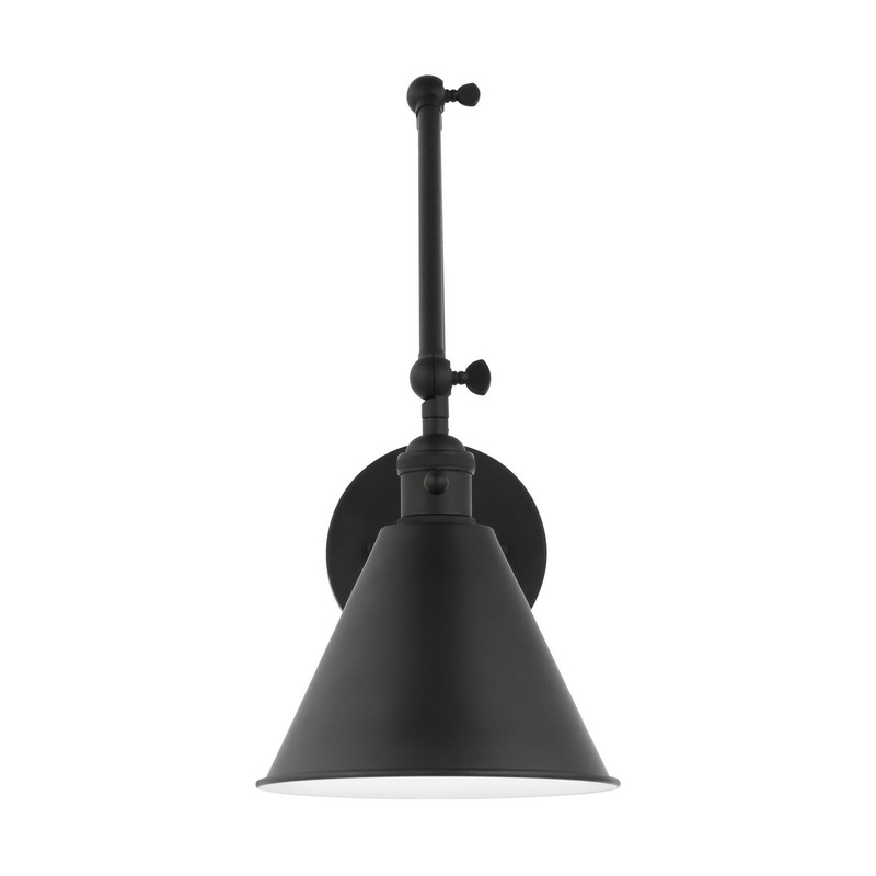 Visual Comfort Studio 4298101EN3-112 Salem One Light Wall Sconce, Midnight Black