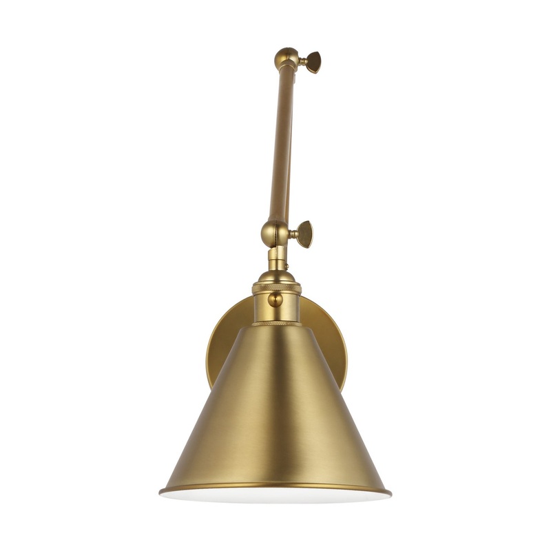 Visual Comfort Studio 4298101EN3-848 Salem One Light Wall Sconce, Satin Brass