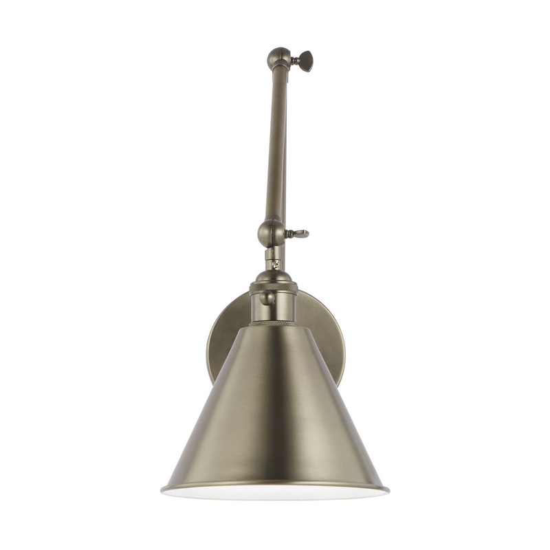 Visual Comfort Studio 4298101EN3-965 Salem One Light Wall Sconce, Antique Brushed Nickel (Discontinued)