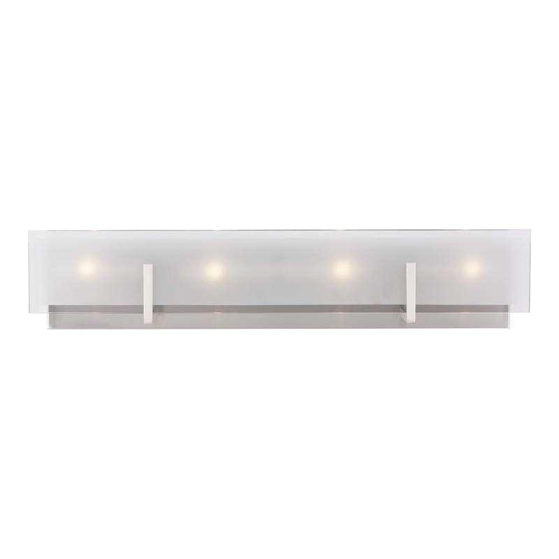 Visual Comfort Studio 4430804-962 Syll Four Light Wall / Bath, Brushed Nickel