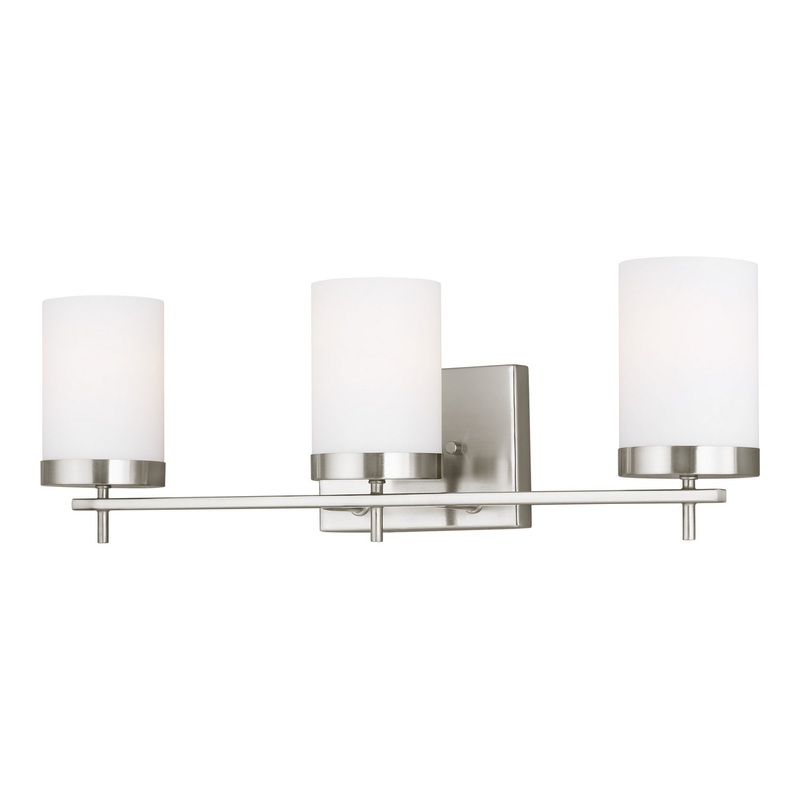Visual Comfort Studio 4490303-962 Zire Three Light Wall / Bath, Brushed Nickel