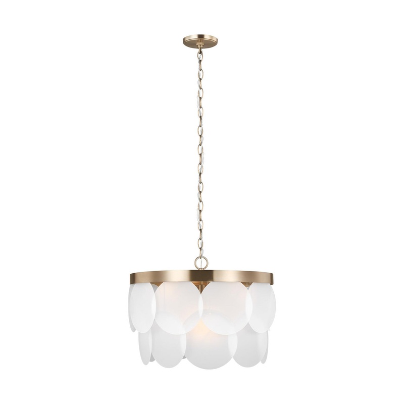 Visual Comfort Studio 5102506EN-848 Mellita Six Light Pendant, Satin Brass