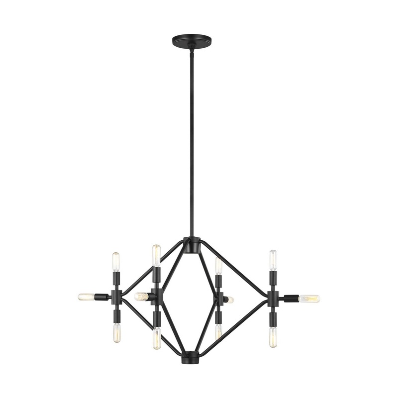 Visual Comfort Studio 5106712-112 Wyn 12 Light Chandelier, Midnight Black (Discontinued)
