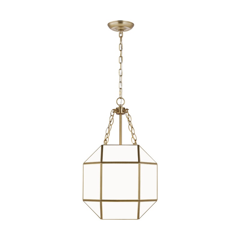 Visual Comfort Studio 5179453-848 Morrison Three Light Lantern, Satin Brass