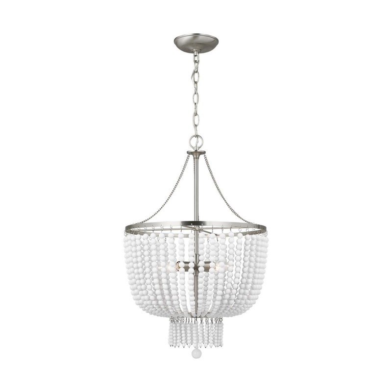 Visual Comfort Studio 5180704-962 Jackie Four Light Pendant, Brushed Nickel (Discontinued)