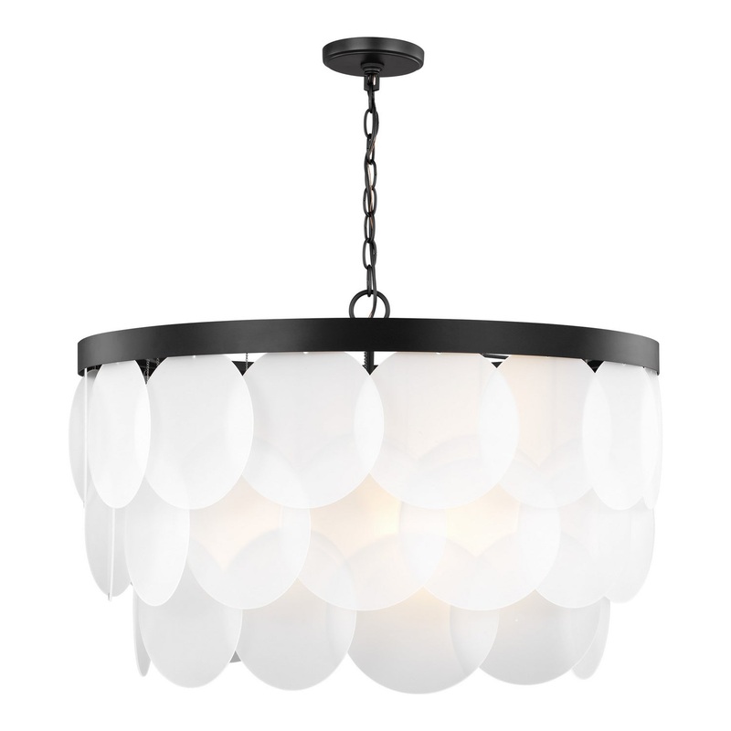 Visual Comfort Studio 5202508-112 Mellita Eight Light Pendant, Midnight Black