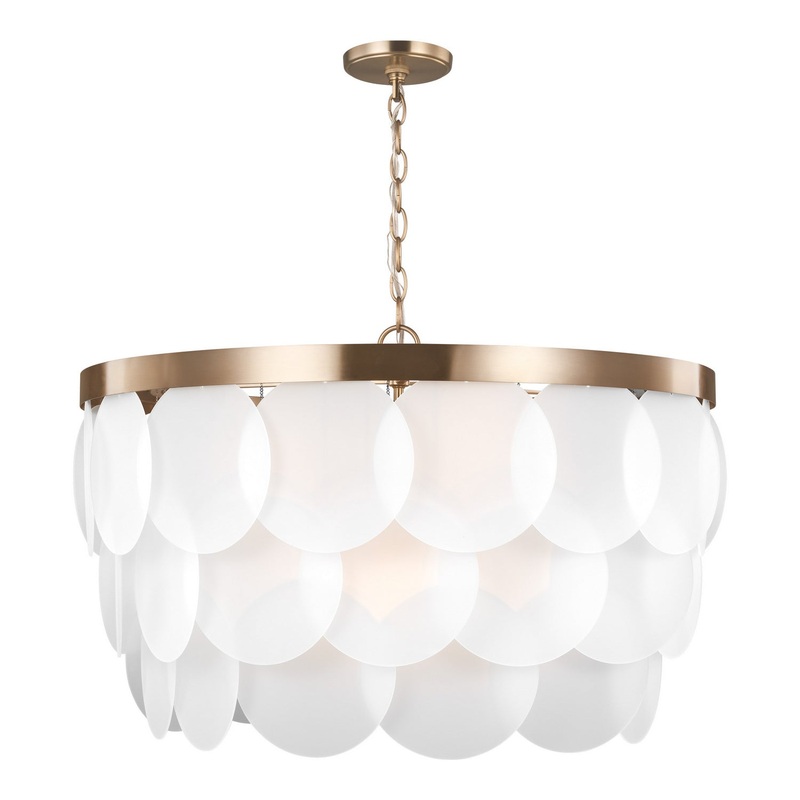 Visual Comfort Studio 5202508-848 Mellita Eight Light Pendant, Satin Brass
