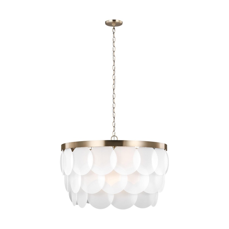 Visual Comfort Studio 5202508EN-848 Mellita Eight Light Pendant, Satin Brass