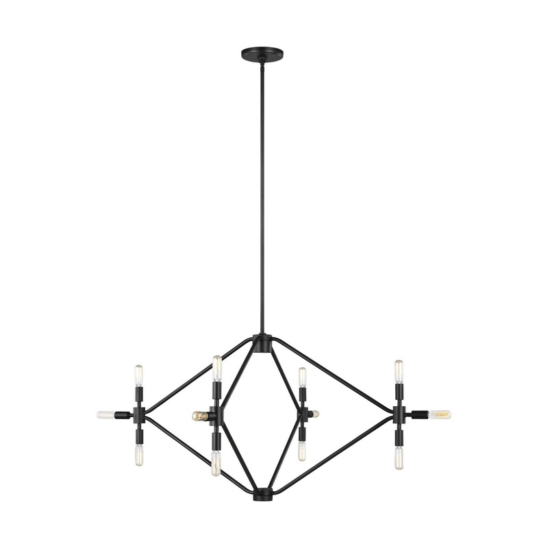Visual Comfort Studio 5206712EN-112 Wyn 12 Light Chandelier, Midnight Black (Discontinued)