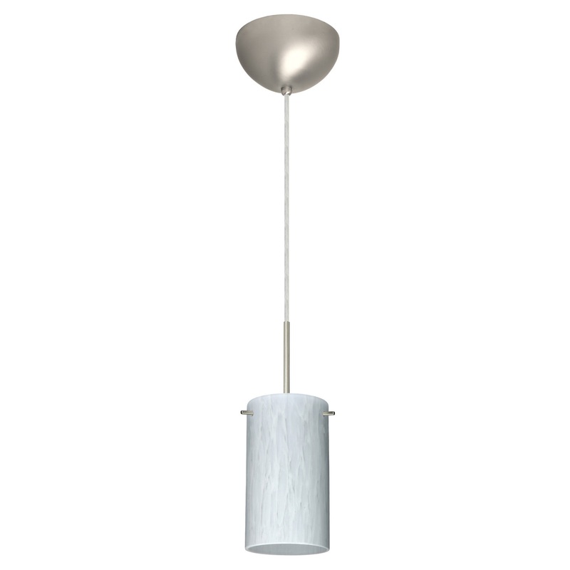 Besa 1BC-440419-LED-SN Stilo One Light Pendant Satin Nickel