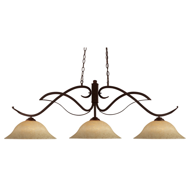 Z-Lite 126BRZ-GM16 Phoenix Three Light Island Pendant, Bronze