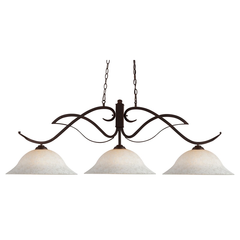 Z-Lite 126BRZ-WM16 Phoenix Three Light Island Pendant, Bronze