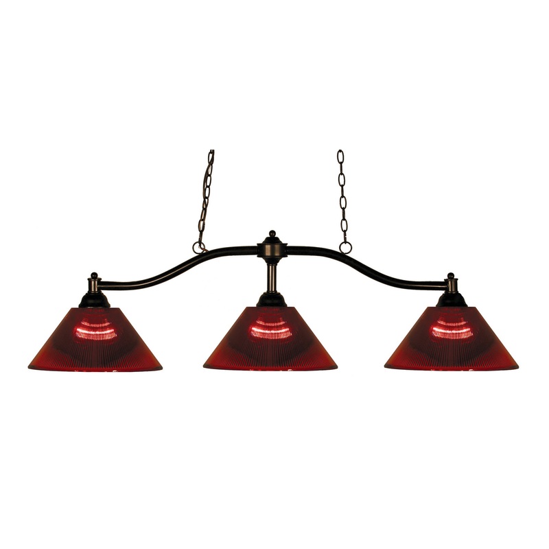 Z-Lite 147BRZ-ARBG Chance Three Light Island Pendant, Bronze
