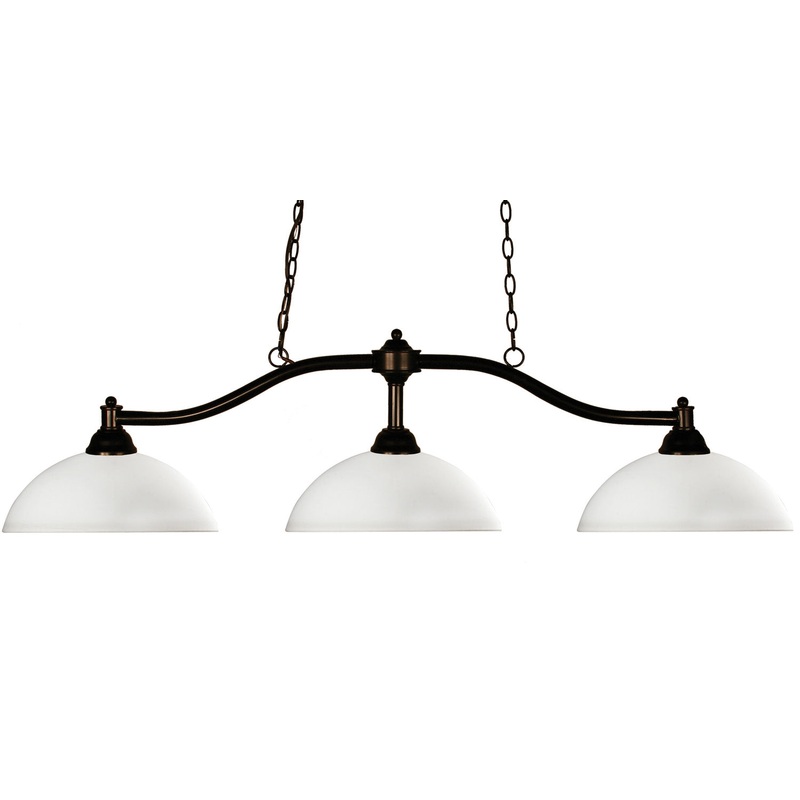 Z-Lite 147BRZ-DMO14 Chance Three Light Island Pendant, Bronze
