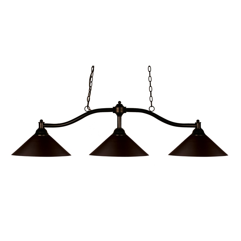 Z-Lite 147BRZ-MBRZ Chance Three Light Island Pendant, Bronze