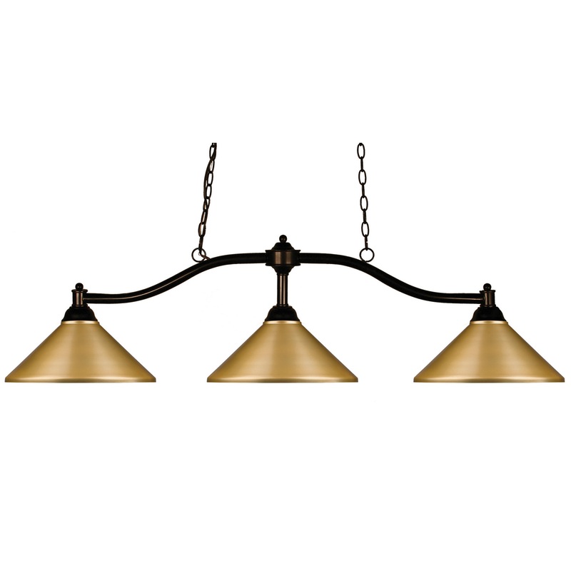 Z-Lite 147BRZ-MSG Chance Three Light Island Pendant, Bronze