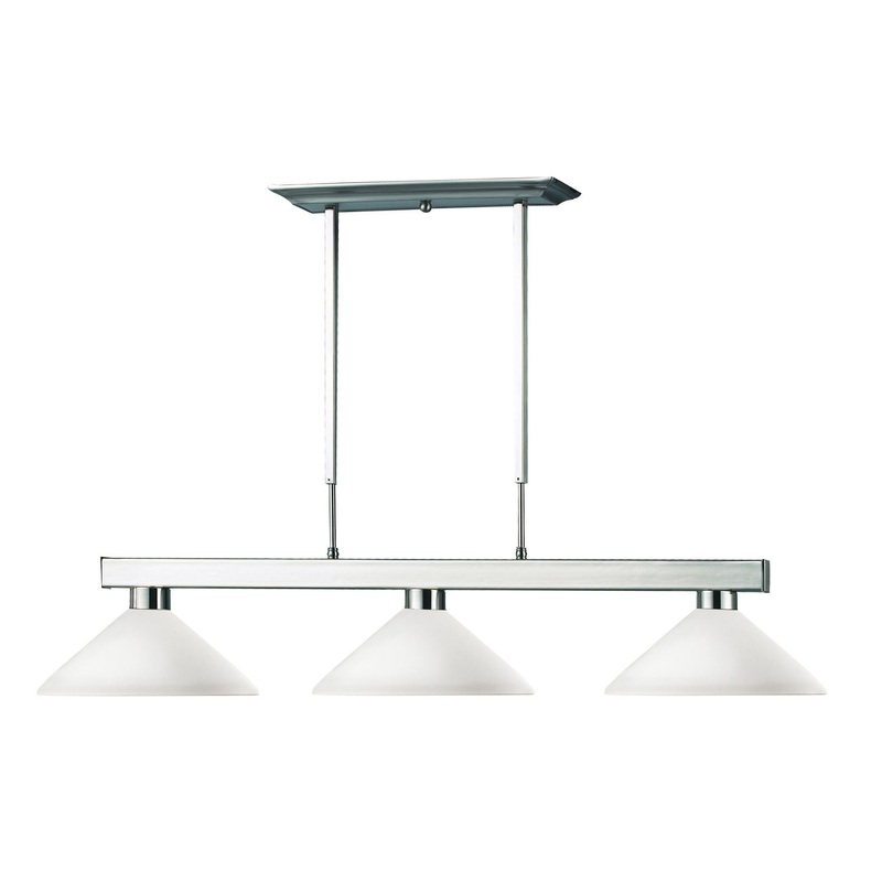 Z-Lite 152BN-AMO14 Cobalt Three Light Island Pendant, Brushed Nickel