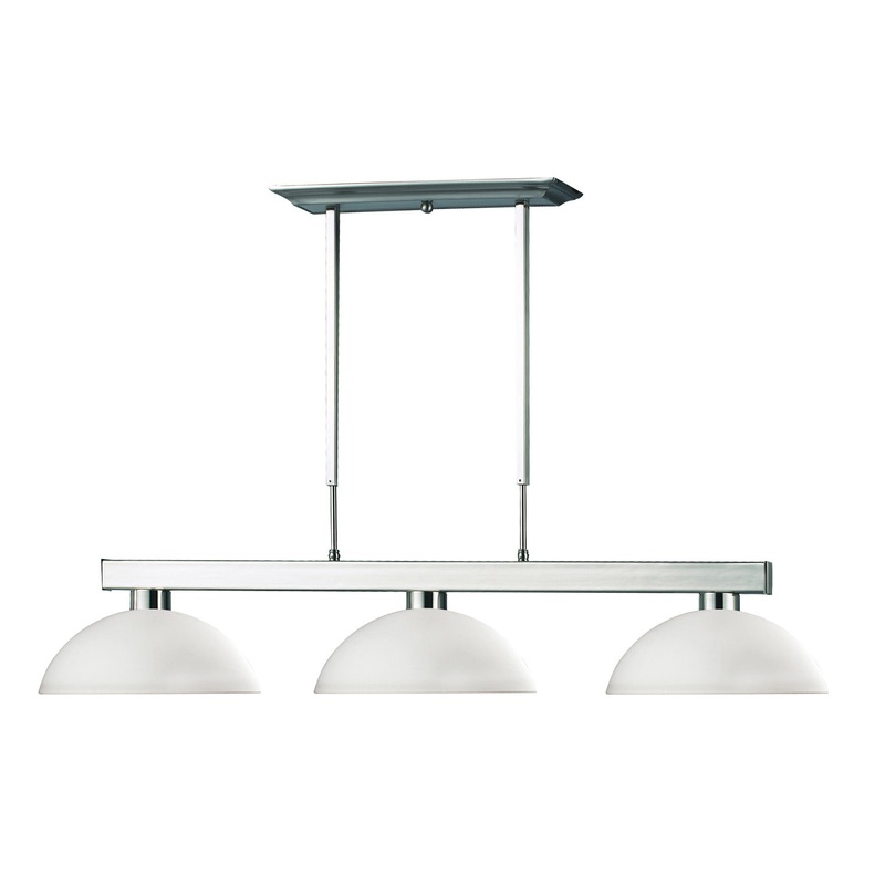 Z-Lite 152BN-DMO14 Cobalt Three Light Island Pendant, Brushed Nickel
