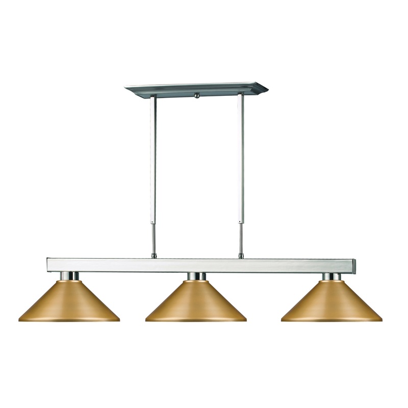 Z-Lite 152BN-MSG Cobalt Three Light Island Pendant, Brushed Nickel