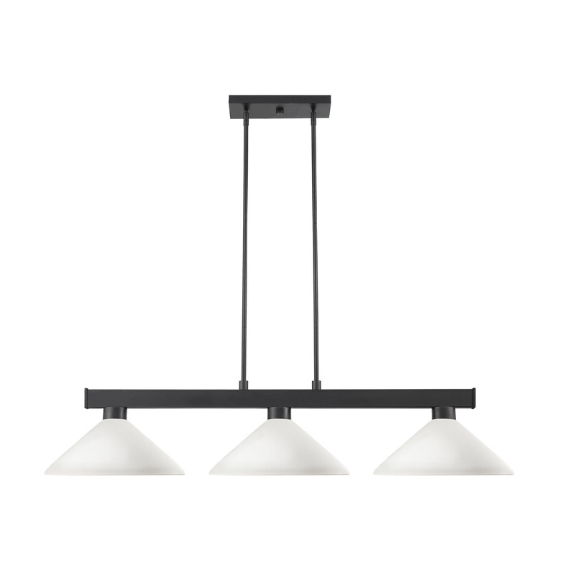 Z-Lite 152MB-AMO14 Cobalt Three Light Island Pendant, Matte Black