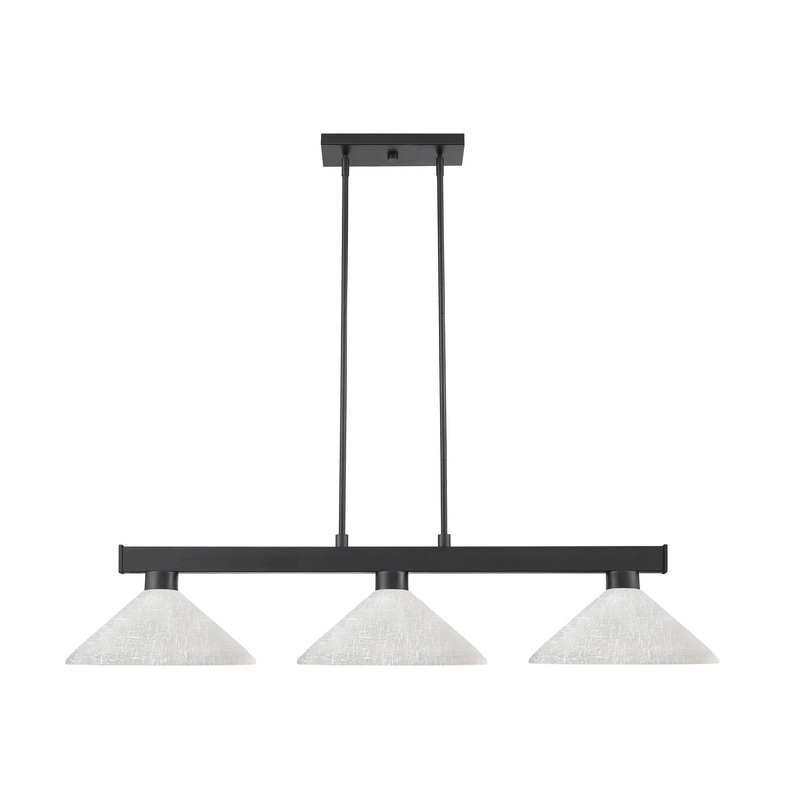 Z-Lite 152MB-AWL14 Cobalt Three Light Island Pendant, Matte Black
