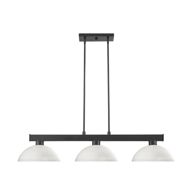 Z-Lite 152MB-DMO14 Cobalt Three Light Island Pendant, Matte Black