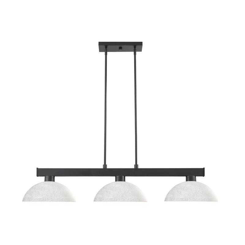 Z-Lite 152MB-DWL14 Cobalt Three Light Island Pendant, Matte Black