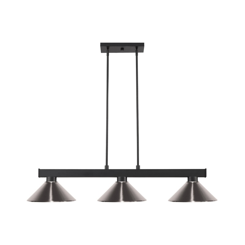 Z-Lite 152MB-MBN Cobalt Three Light Island Pendant, Matte Black