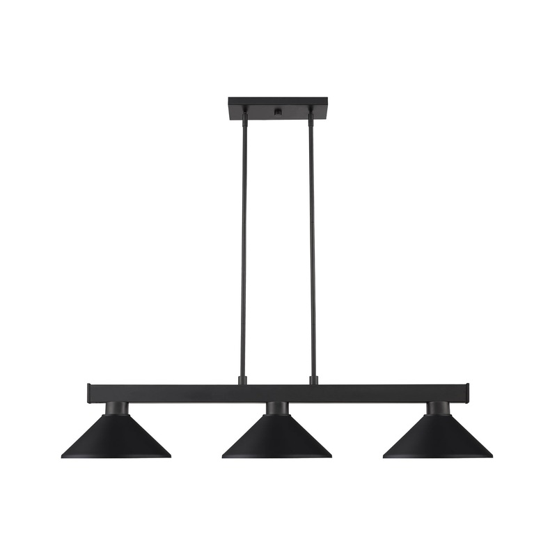 Z-Lite 152MB-MMB Cobalt Three Light Island Pendant, Matte Black