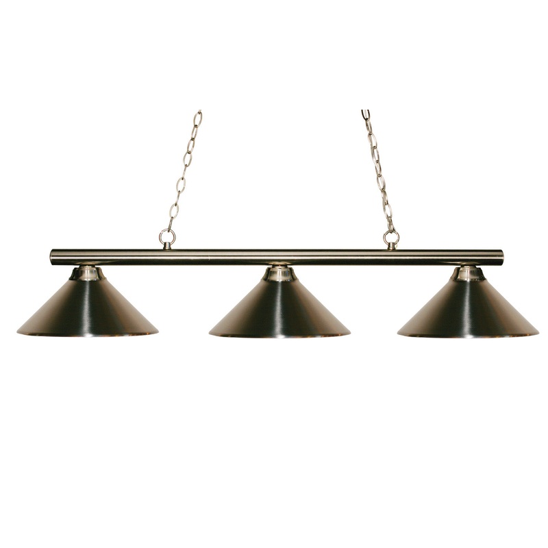 Z-Lite 155-3BN-MBN Sharp Shooter Three Light Island Pendant, Brushed Nickel