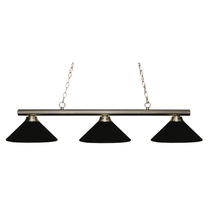 Z-Lite 155-3BN-MMB Sharp Shooter Three Light Island Pendant, Brushed Nickel