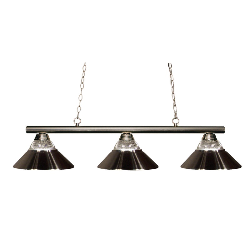 Z-Lite 155-3BN-RBN Sharp Shooter Three Light Island Pendant, Brushed Nickel