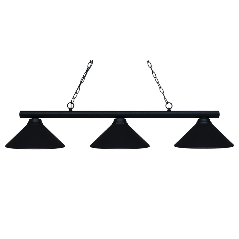 Z-Lite 155-3MB-MMB Sharp Shooter Three Light Island Pendant, Matte Black