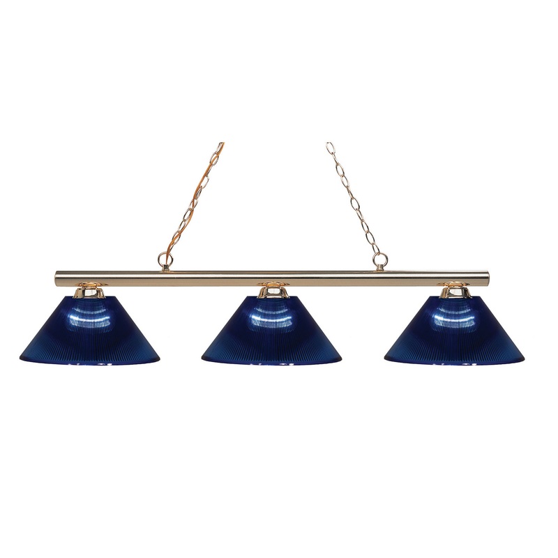 Z-Lite 155-3PB-ARDB Sharp Shooter Three Light Island Pendant, Polished Brass