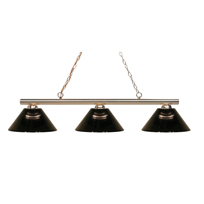 Z-Lite 155-3PB-ARS Sharp Shooter Three Light Island Pendant, Polished Brass