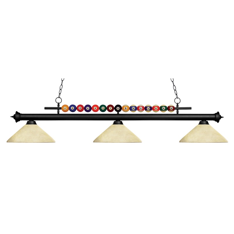 Z-Lite 170MB-AGM14 Shark Three Light Island Pendant, Matte Black